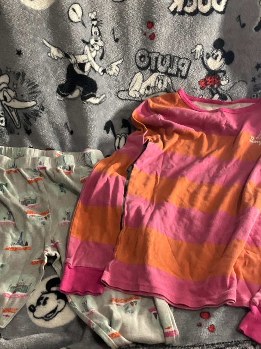 Carter's Bold Pink and Orange Striped Pajama Set